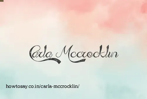 Carla Mccrocklin