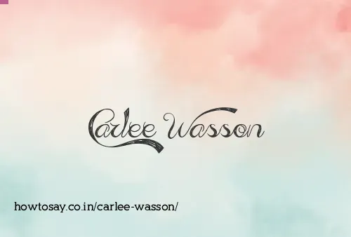 Carlee Wasson