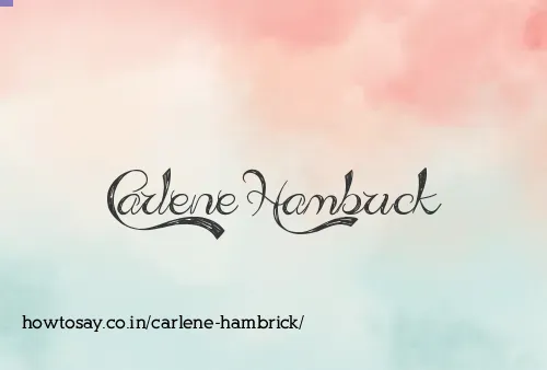 Carlene Hambrick
