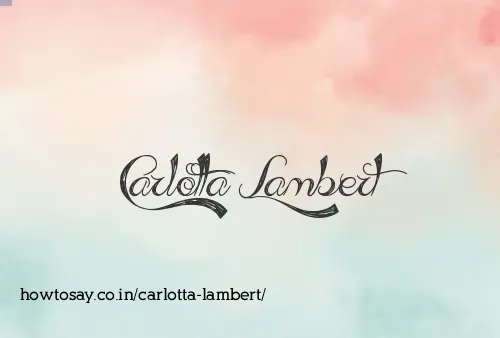 Carlotta Lambert