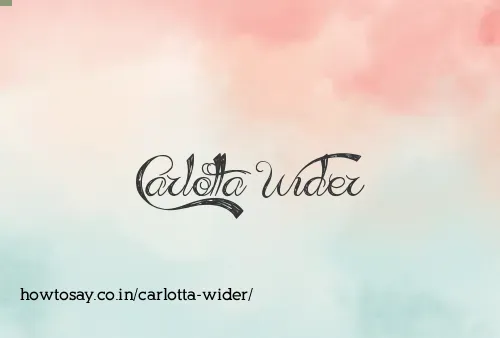 Carlotta Wider