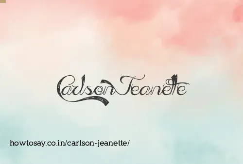 Carlson Jeanette