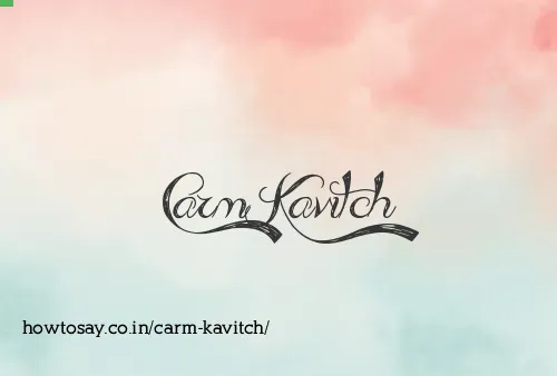 Carm Kavitch