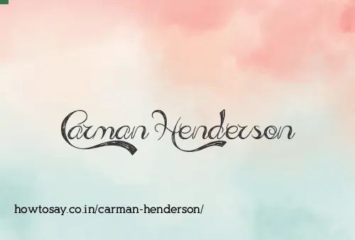 Carman Henderson