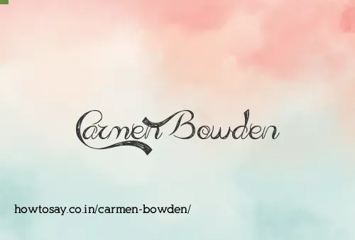 Carmen Bowden