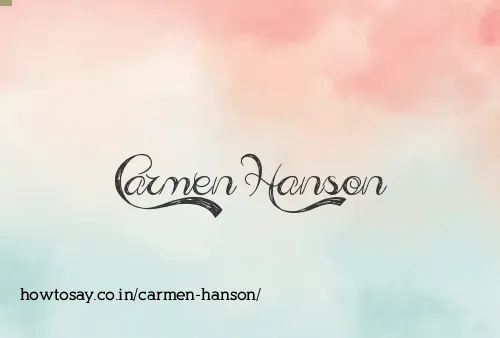 Carmen Hanson