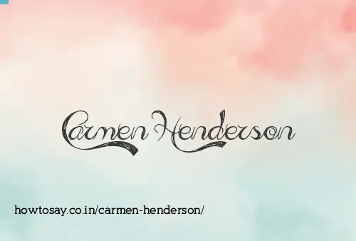 Carmen Henderson