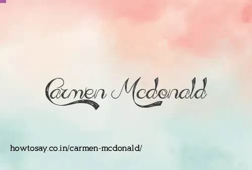 Carmen Mcdonald