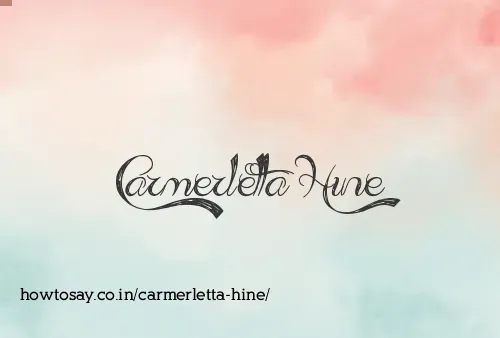 Carmerletta Hine