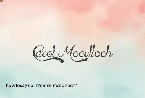 Carol Mcculloch