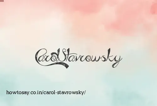 Carol Stavrowsky