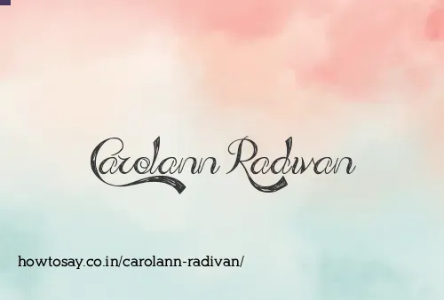 Carolann Radivan