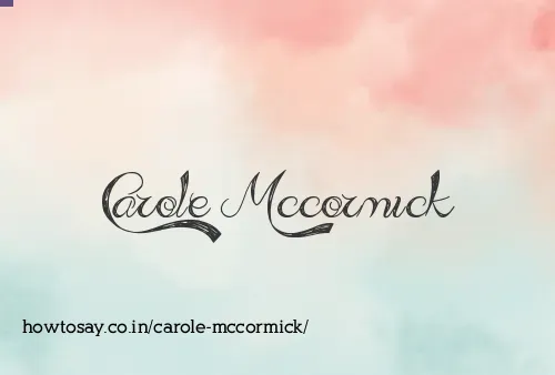 Carole Mccormick