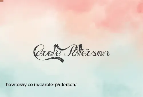 Carole Patterson