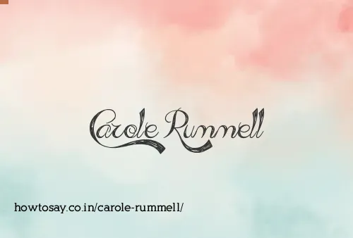 Carole Rummell