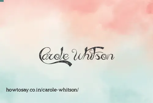 Carole Whitson