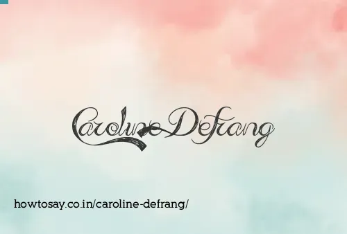 Caroline Defrang