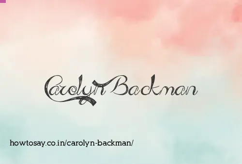 Carolyn Backman