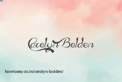 Carolyn Bolden