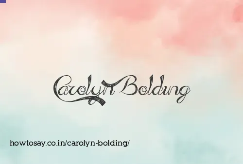 Carolyn Bolding