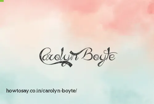 Carolyn Boyte