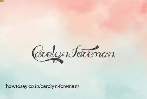 Carolyn Foreman