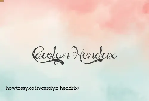 Carolyn Hendrix