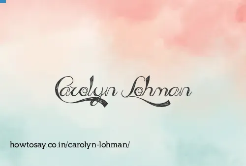 Carolyn Lohman