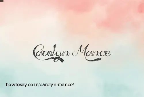 Carolyn Mance