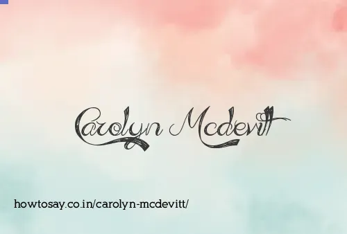 Carolyn Mcdevitt