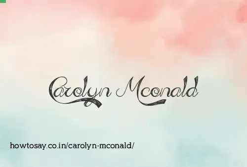 Carolyn Mconald