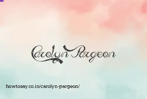 Carolyn Pargeon