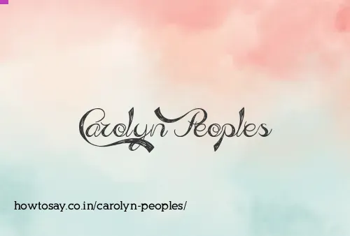 Carolyn Peoples