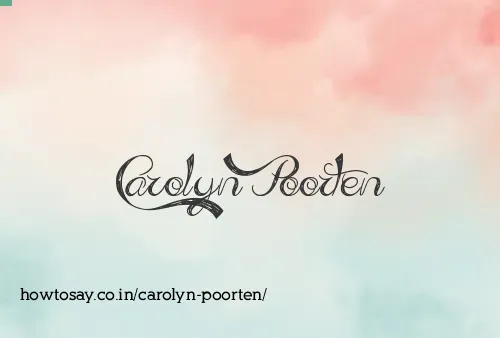 Carolyn Poorten
