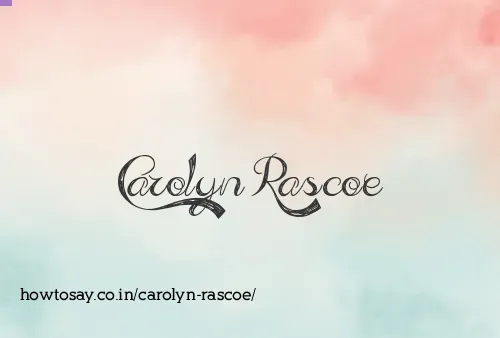 Carolyn Rascoe