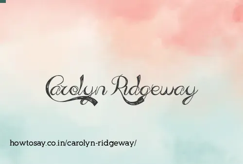 Carolyn Ridgeway