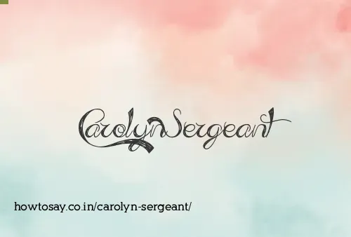 Carolyn Sergeant