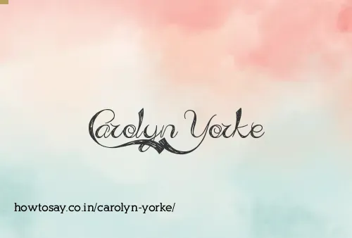 Carolyn Yorke