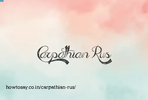 Carpathian Rus