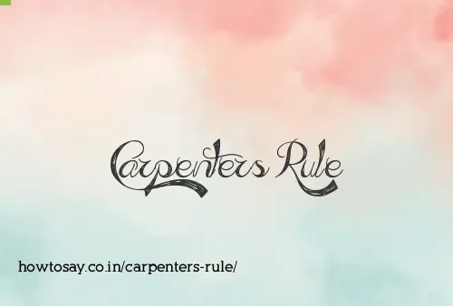Carpenters Rule