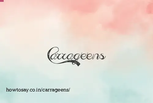 Carrageens