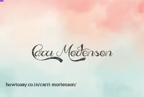 Carri Mortenson
