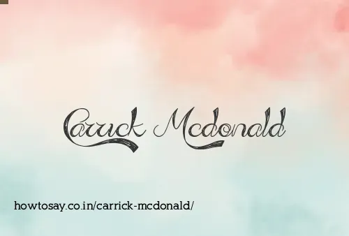 Carrick Mcdonald