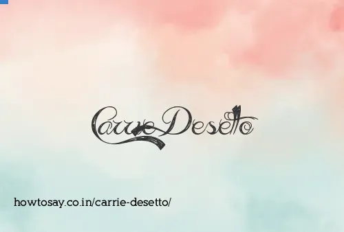 Carrie Desetto