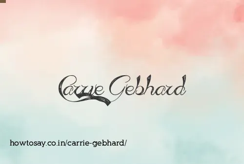 Carrie Gebhard