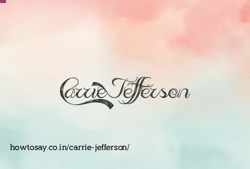 Carrie Jefferson
