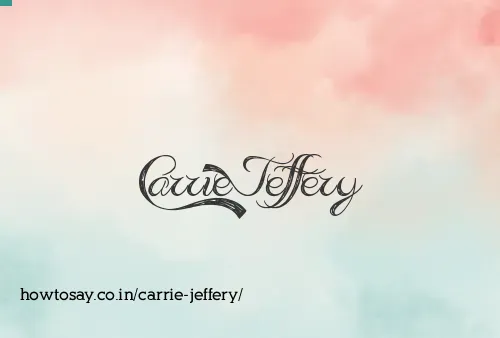 Carrie Jeffery