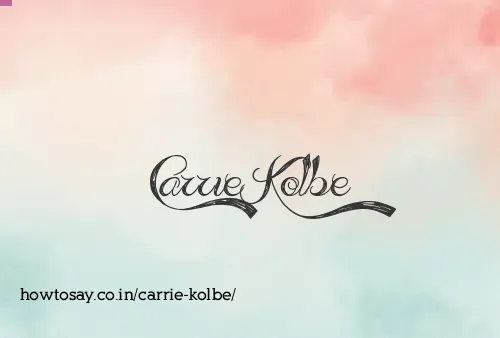 Carrie Kolbe