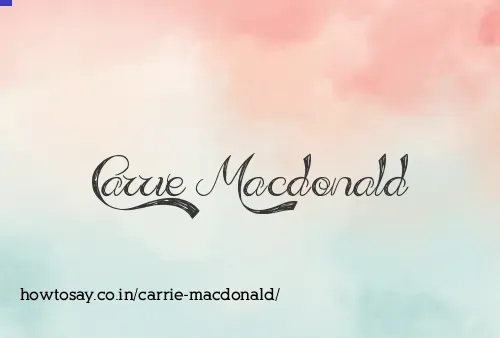 Carrie Macdonald