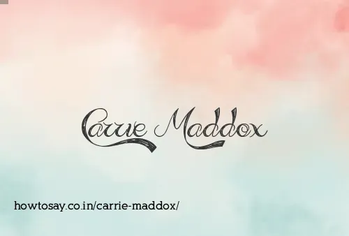 Carrie Maddox